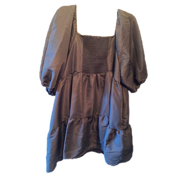 Levi's Women's Dolci Baby Doll Dress || short black square neck dress - Picture 3 of 7